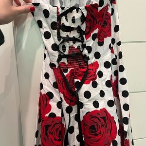 Rose corset swing dress